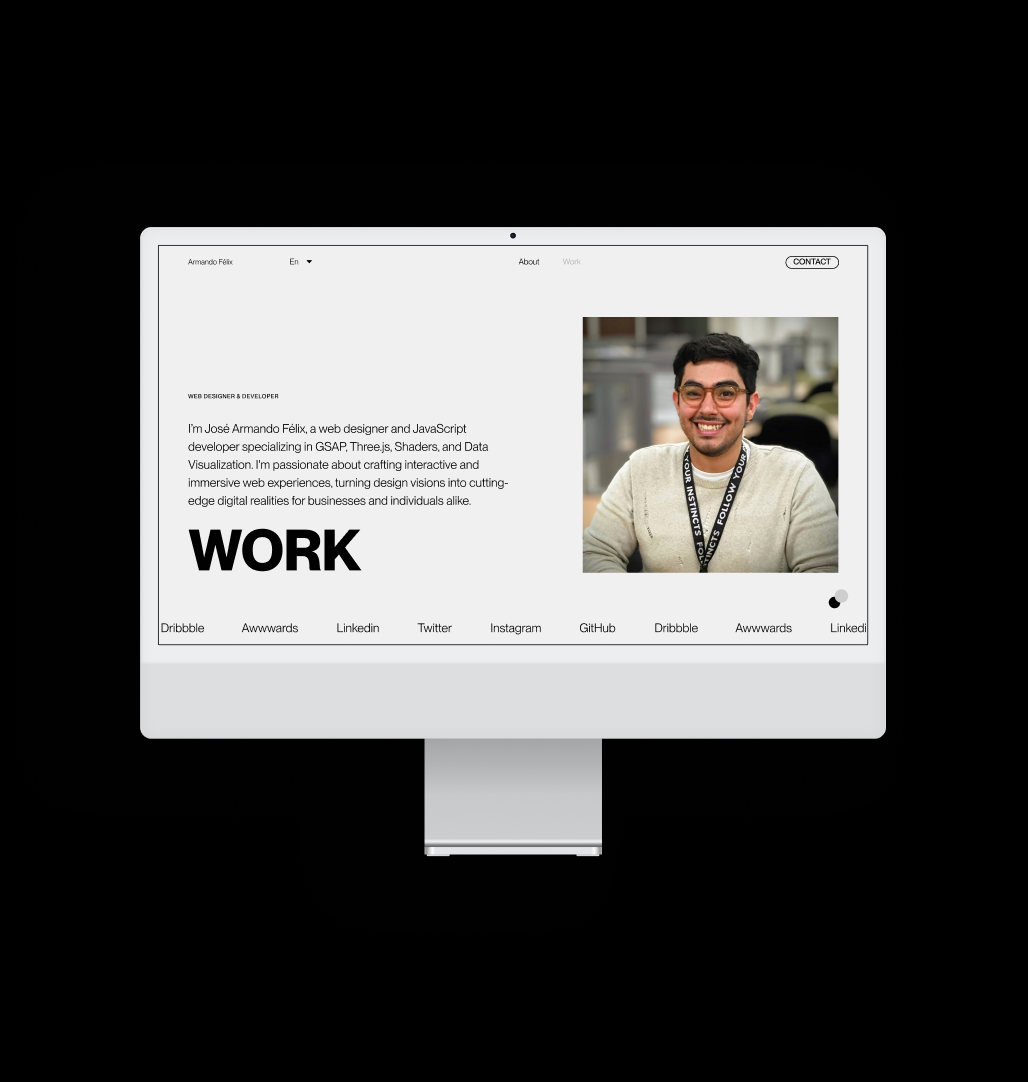 jose armando felix's portfolio mockup